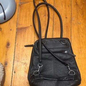 Black Leather Shoulder Bag